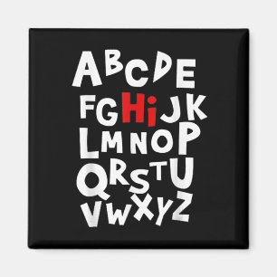 Zurück zur Schule Hi Alphabet Briefe für Frauen Mä Magnet