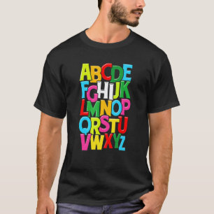 Zurück zur Schule Hi Alphabet Buchstaben Lehrer Fr T-Shirt