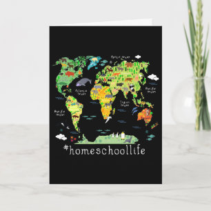 Zurück zur Schule Homeschool Weltkarte Geographie Karte