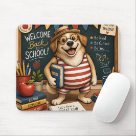 Zurück zur Schule Hund PNG, Süßes Lehrer-Hund-Desi Mousepad