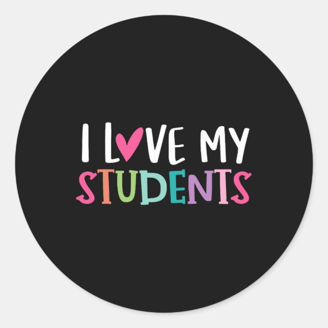 Zurück zur Schule I Liebe meine Schüler Lehrerin F Runder Aufkleber (Vorderseite)