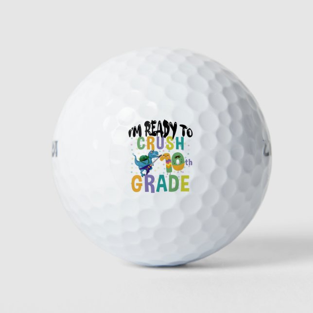 Zurück zur Schule Ich bin bereit, den 10. Golfball (Vorderseite)