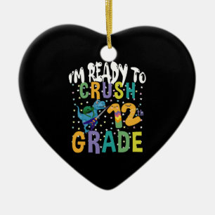 Zurück zur Schule Ich bin bereit, den 12. Grad Din Keramik Ornament