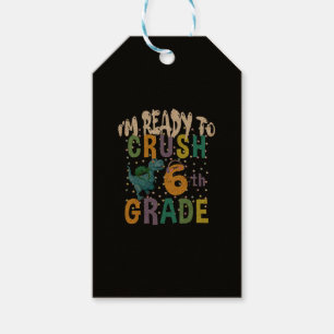 Zurück zur Schule Ich bin bereit, den 6. Grad Dino Geschenkanhänger