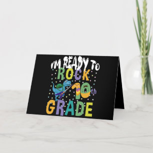 Zurück zur Schule Ich bin bereit zu rocken 10. Kla Dankeskarte