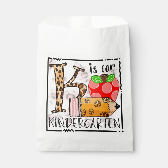 Zurück zur Schule im Kindergarten Geschenktütchen (Vorderseite)
