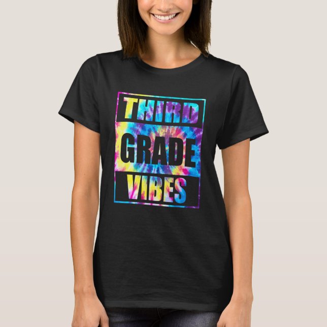 Zurück zur Schule in der dritten Klasse Vibes Erst T-Shirt (Vorderseite)