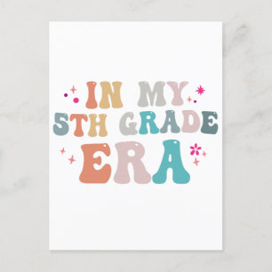 Zurück zur Schule in meinem Lehrer der 5. Klasse Postkarte