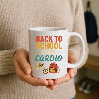 Zurück zur Schule ist meine Cardio-Tasse; lustige Kaffeetasse