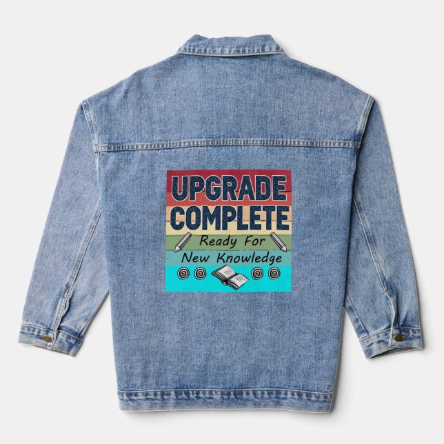 zurück zur Schule Jeansjacke (Rückseite)