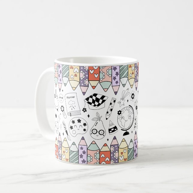 Zurück zur Schule Kaffeetasse (Vorderseite Links)