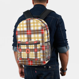 Zurück zur Schule Kariert Bedruckter Rucksack