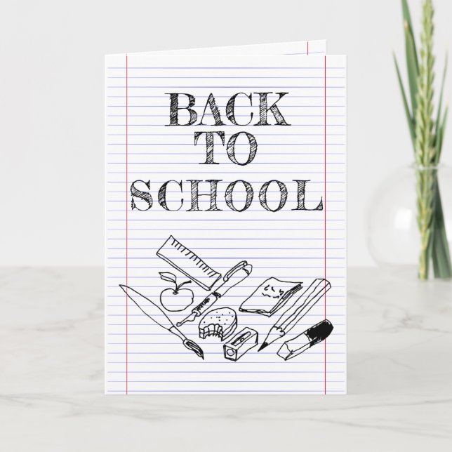Zurück zur Schule Karte (Vorderseite)