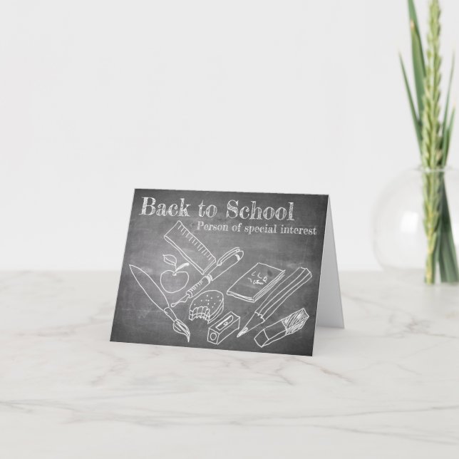 Zurück zur Schule Karte (Vorderseite)