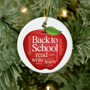 Zurück zur Schule Keramik Ornament
