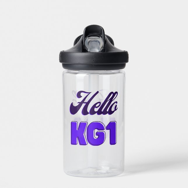Zurück zur Schule, KG1, Hallo Kg1 Trinkflasche (Vorne)