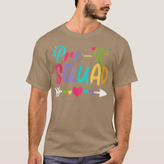 Zurück zur Schule Kinder der PreK Squad Lehrerin T-Shirt