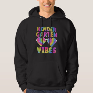 Zurück zur Schule Kinder Kindergarten Vibes Gefärb Hoodie