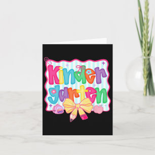 Zurück zur Schule Kindergarten Coquette Bow Gi Karte