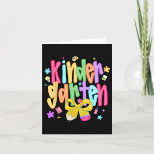 Zurück zur Schule Kindergarten Coquette Bow Gi Karte