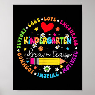 Zurück zur Schule Kindergarten Dream Team Lehrer L Poster