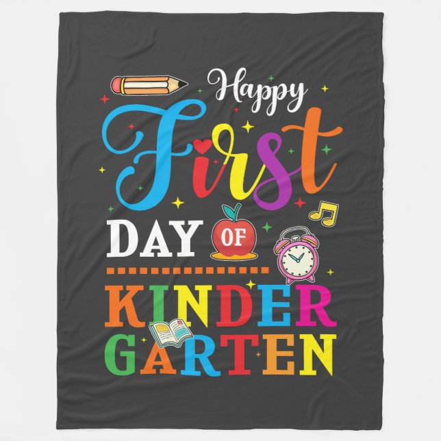 Zurück zur Schule, Kindergarten Fleecedecke (Vorderseite)