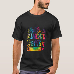 Zurück zur Schule Kindergarten Gefärbte Krawatte L T-Shirt