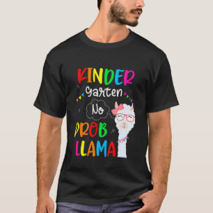 Zurück zur Schule Kindergarten Kein Problem Lama L T-Shirt