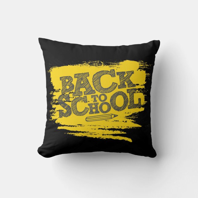 Zurück zur Schule Kissen (Vorderseite)