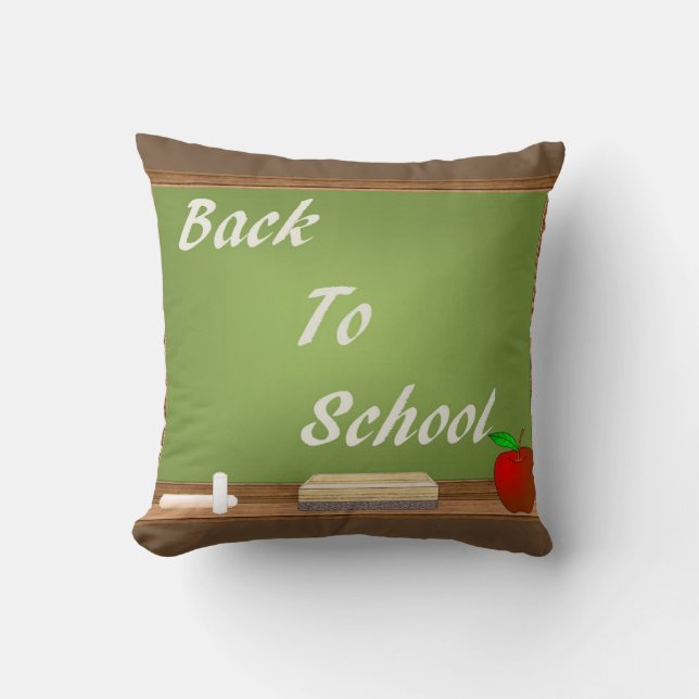 Zurück zur Schule Kissen (Vorderseite)