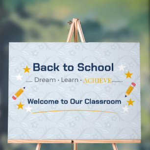 Zurück zur Schule Klassenzimmer Schild Acryl Wil