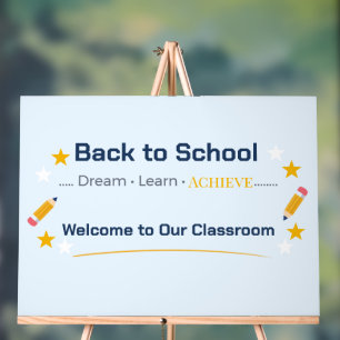 Zurück zur Schule Klassenzimmer Schild Acryl Wil