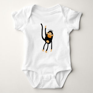 Zurück zur Schule Kleiner Affe Baby Strampler