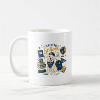 Zurück zur Schule Labrador Retro Kaffeetasse