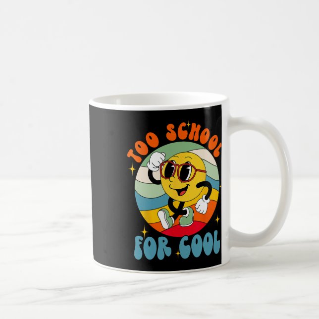 Zurück zur Schule Lächeln Gesicht zu Schule für Co Kaffeetasse (Rechts)