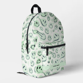 Zurück zur Schule Lächeln Grüne Pastelle Moderne Bedruckter Rucksack