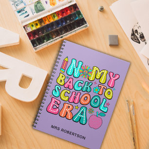 Zurück zur Schule Lavender Lehrer Spiralheft Notizblock