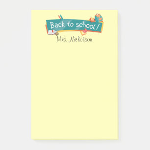 Zurück zur Schule Lehrer Post-it® Notizen 4 x 6