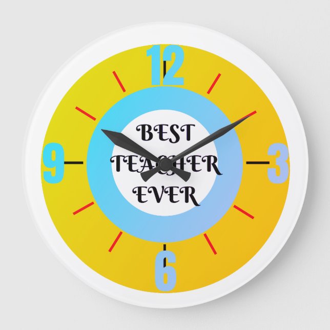 Zurück zur Schule, Lehrerbewertung, Bester Lehrer Große Wanduhr (Vorderseite)