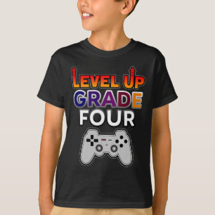 Zurück zur Schule Level Up Klasse Vier T-Shirt