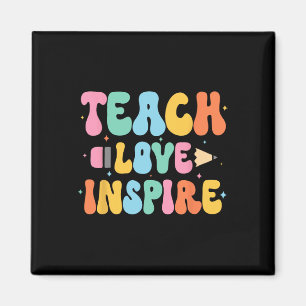 Zurück zur Schule Liebe Lehren Inspirieren Lehrer Magnet