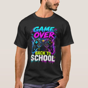Zurück zur Schule Lustiges Game Over Lehrer Schüle T-Shirt