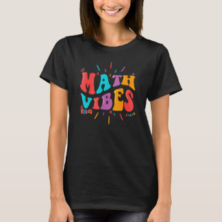 Zurück zur Schule, Mathe Vibes, Retro Groovy Mathe T-Shirt