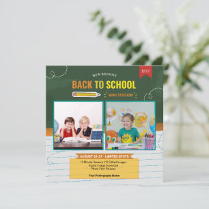 Zurück zur Schule Mini-Session-Vorlage