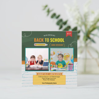 Zurück zur Schule Mini-Session-Vorlage