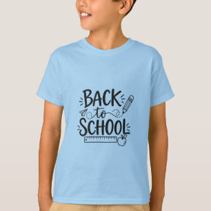Zurück zur Schule Minimale Schulsachen Bleistift L T-Shirt