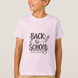 Zurück zur Schule Minimale Schulsachen Bleistift L T-Shirt