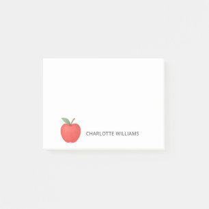 Zurück zur Schule Minimalistischer süßer Apfel-Leh Post-it Klebezettel