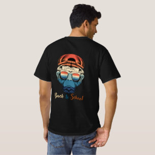 Zurück zur Schule mit dem Thema Schimpanse im Somm T-Shirt