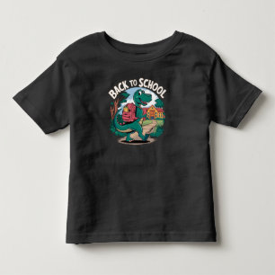 Zurück zur Schule mit niedlichem Dinosaurier Kleinkind T-shirt